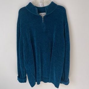 Vintage Quarter Zip Knit Grandpa Sweater (Alfred Dunner)